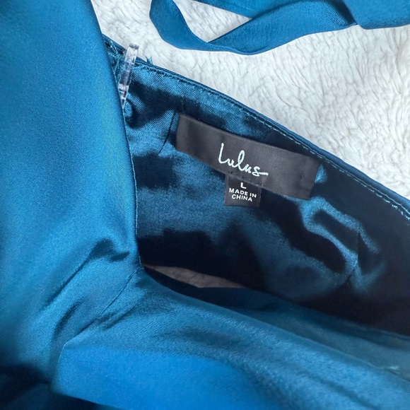Lulu's Strapless Teal Dress - Picture 4 of 11